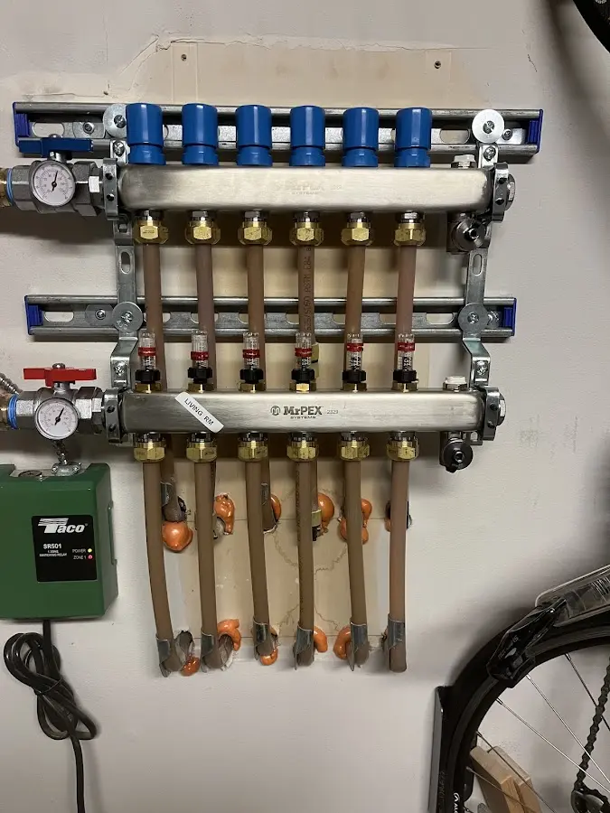 Plumber performing Gas Line Installation at a residential property in Hainesport